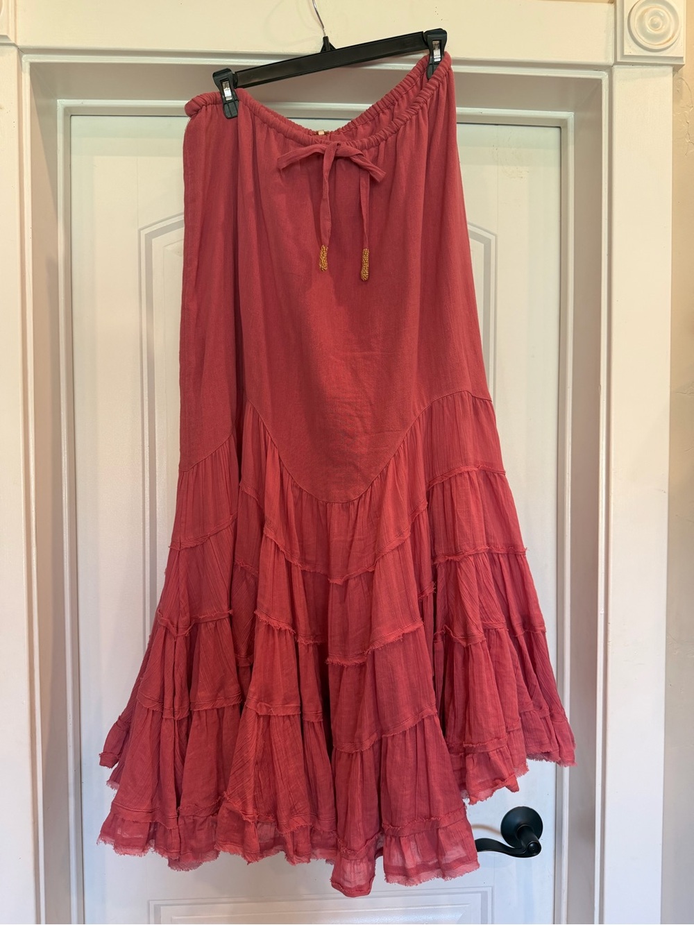 Free People Coral Tiered Maxi Skirt - Picture 2 of 7